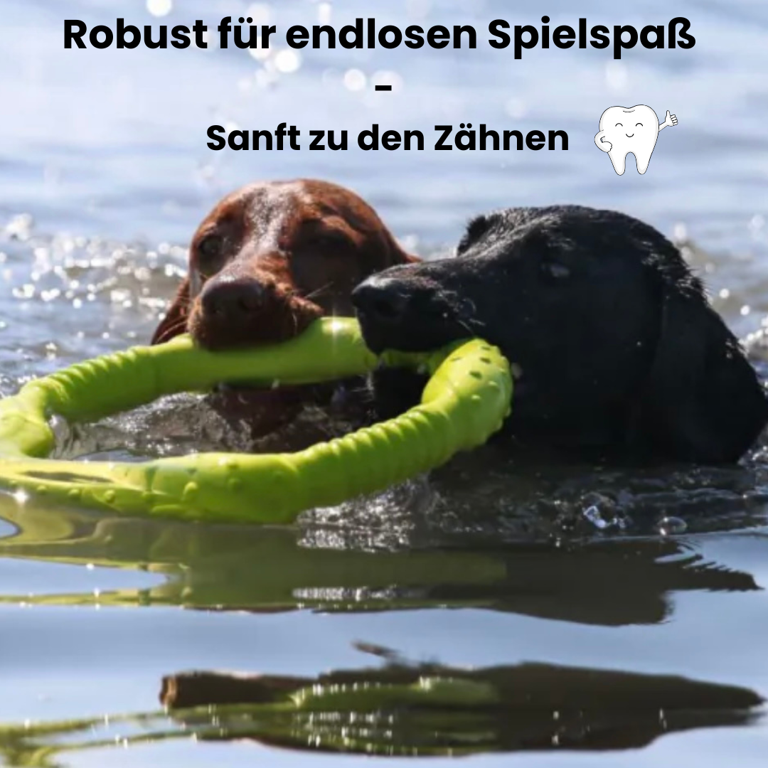 Play Buddy - Zähne schonen, Spielzeit verlängern - Der schwimmende Spaßring für aktive Hunde