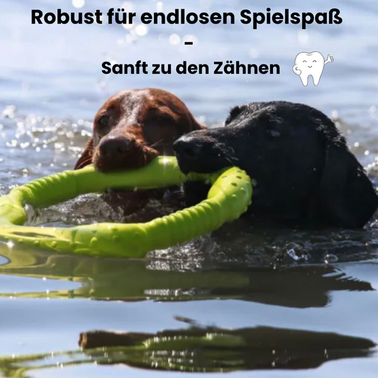 Play Buddy - Zähne schonen, Spielzeit verlängern - Der schwimmende Spaßring für aktive Hunde